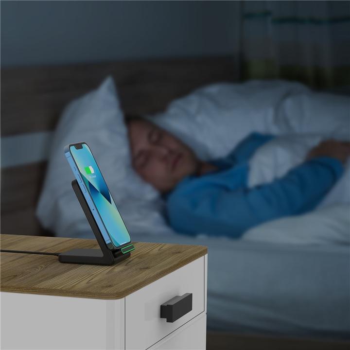 Image du produit Apfelkiste Qi Wireless Charger Induktionsladegerät Ladestation - Schwarz (15W) (15 W)