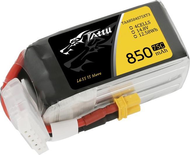 Image du produit Dronefactory Tattu 850mAh 4S 14.8V 75C Lipo avec XT30 (14.80 V, 850 mAh)