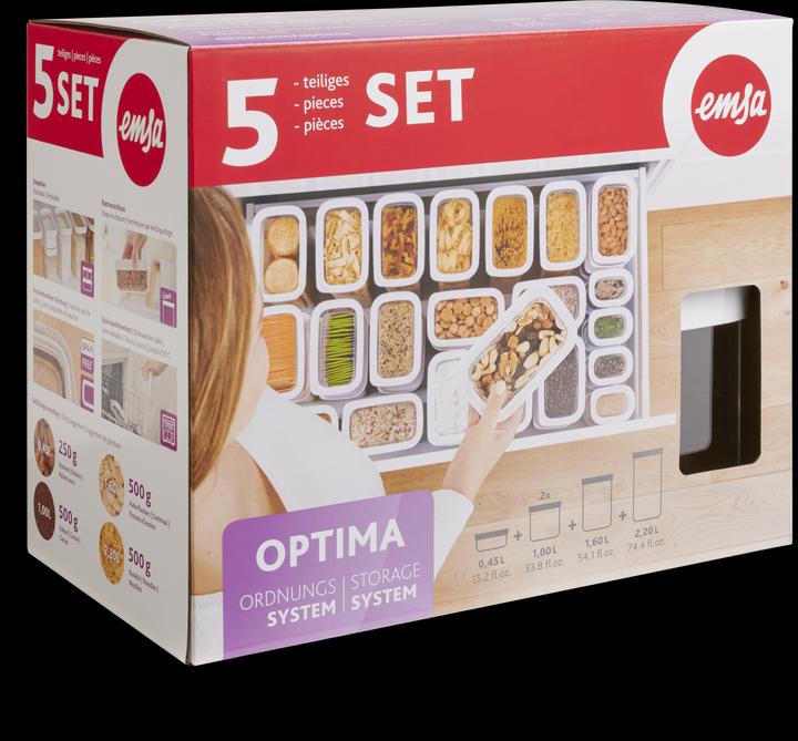 Image du produit Emsa Boîte à provisions Optima Lot de 5 (6.25 l)