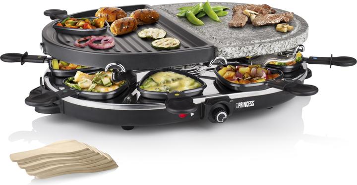 Produktbild Princess 162710 Raclette 8 Oval Stone & Grill Party