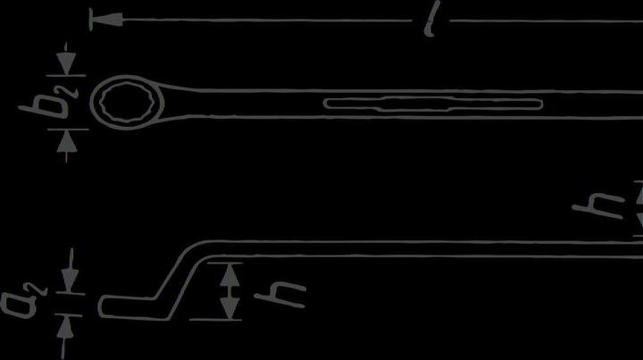 Actual product image HAZET Double box-end wrench 630-21X23 ∙ Outside 12-point profile ∙ 21 x 23 mm (21 mm, 23 mm)