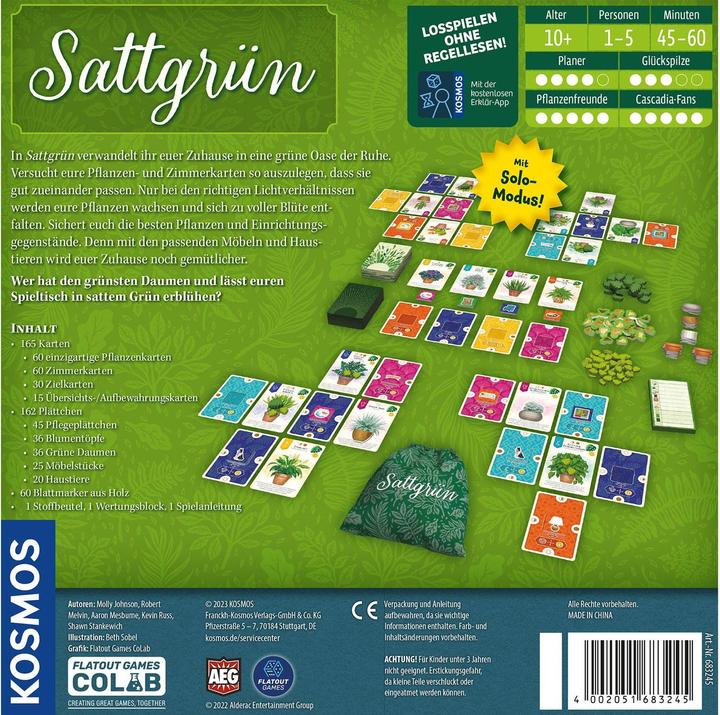 Produktbild Kosmos Sattgrün (Deutsch)