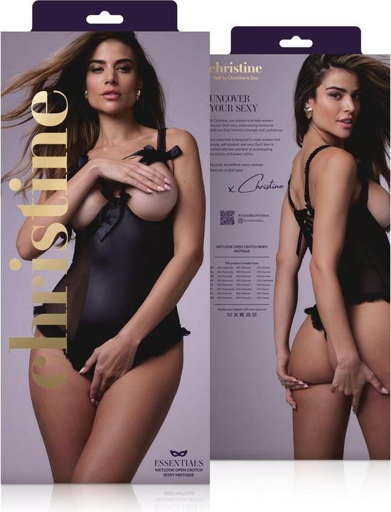 Produktbild Christine Le Duc Wetlook Body mit offenem Schritt/Cups Mistique (S/M)