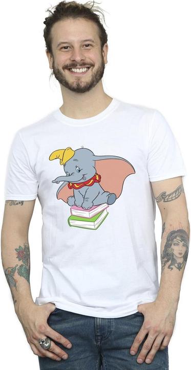 Immagine prodotto Disney Dumbo Sitting On Books Maglietta Uomo (3XL)