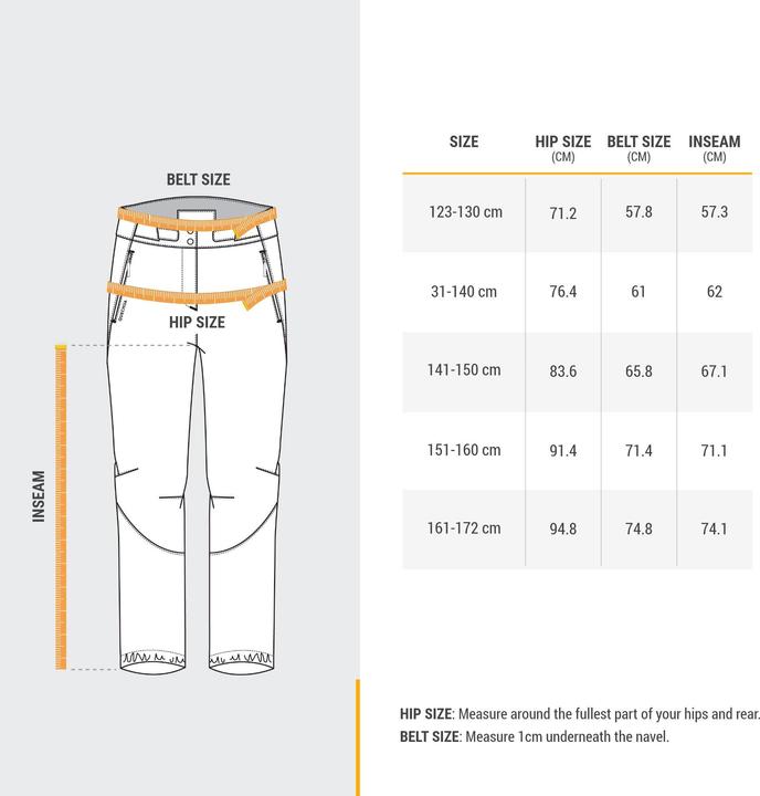 Nutritional values and ingredients Quechua Winter trousers softshell kids size 122-170 warm hiking - SH500 Mountain (6, 7, 8)