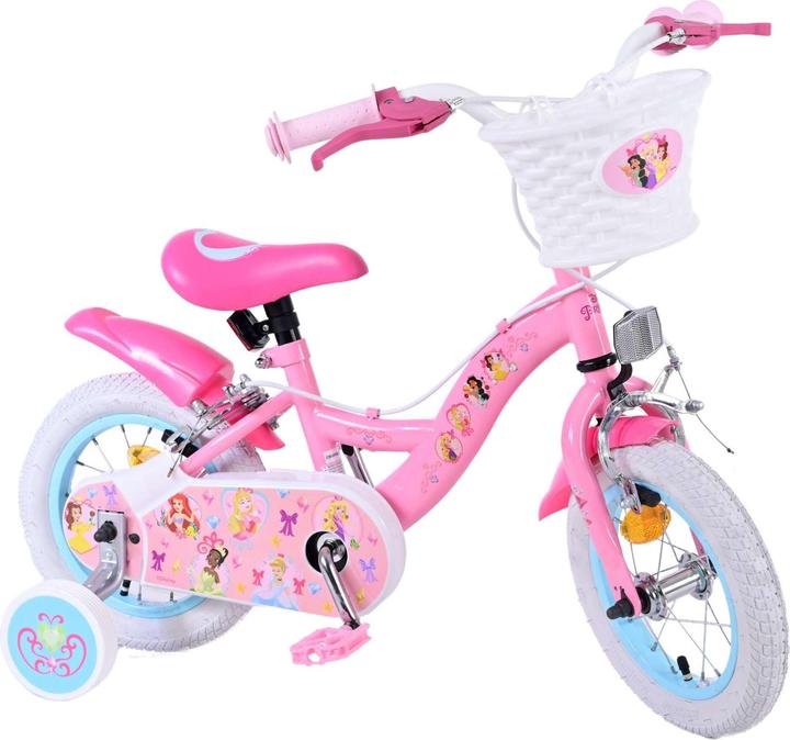Immagine prodotto Disney Princess Bicicletta per bambini da 12 pollici rosa - bicicletta da principessa con ruote laterali rimovibili (12")