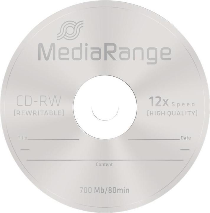 Actual product image MediaRange CD-RW 12x 700MB/80Min, 10 sp. (10 x)