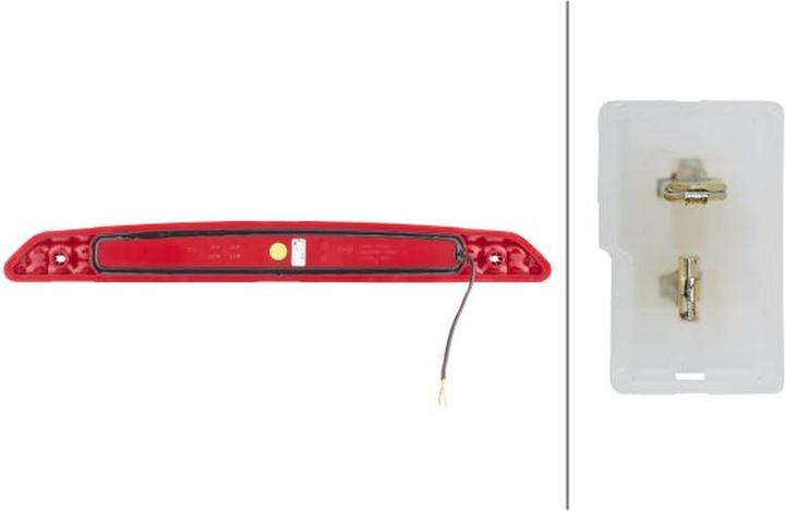 Image du produit Hella 48 Feu de stop Spoiler arrière LED avec câble pour AGCO