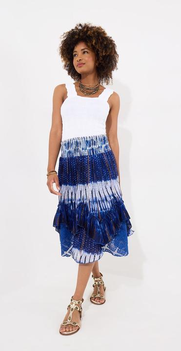 Actual product image Joe Browns Summery Tie-Dye Shimmer Detail Knee-Length Skirt (38)