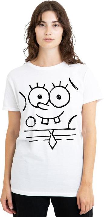Actual product image Spongebob Squarepants Unisex Adult Sketch Smile T-Shirt (XL)