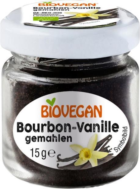 Immagine prodotto Biovegan Vaniglia Bourbon macinata in un barattolo biologico (15 g)