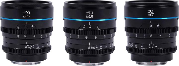 Immagine prodotto Sirui MS-3SMB Night Walker 24+35+55mm T1.2 S35 Cine Lens Set con custodia per il trasporto (MFT-Mount (Micro Four Thirds, APS-C / DX)