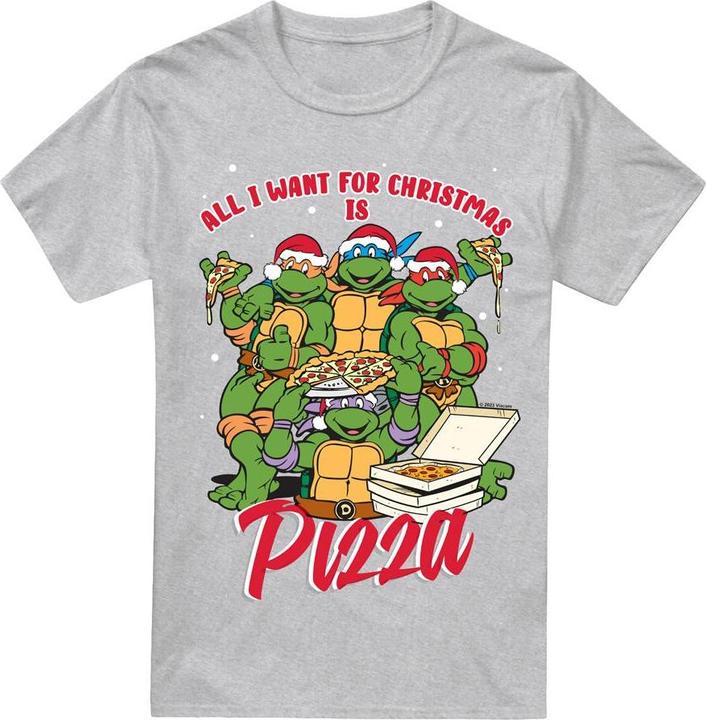 Actual product image Teenage Mutant NT Mens Pizza Christmas T-Shirt (3XL)
