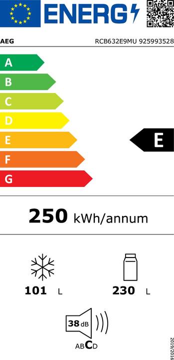 Etichetta energetica AEG RCB632E9MU (330 l)