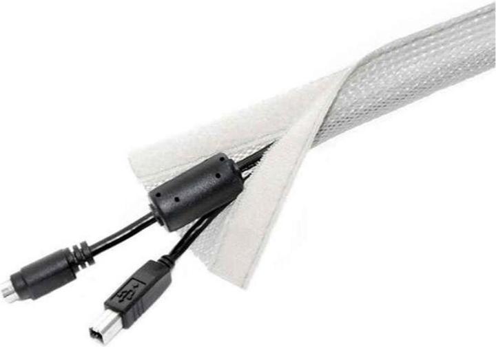 Immagine prodotto Audioraq Velcro guida cavi, bianco, chiusura in velcro (Tubo cavi, 1000 cm)