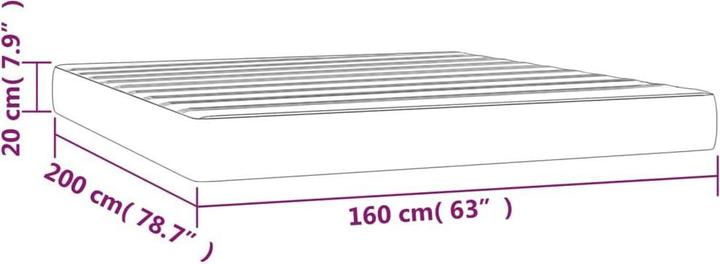 Actual product image VidaXL Jivin (160 x 200 cm, Spring core)
