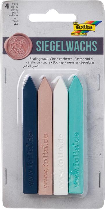 Immagine prodotto Folia 31219 - Stile di cera sigillante, 4 candele sigillanti in un set, 1 ciascuna nei colori rosa