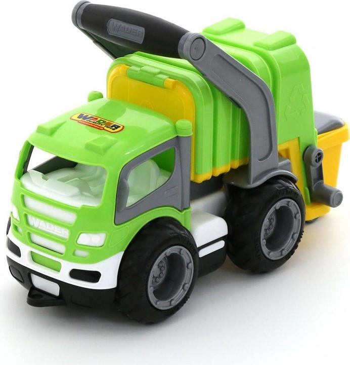 Immagine prodotto Wader Camion della spazzatura giocattolo 28,5 cm con maniglia GripTruck, Trampoliere