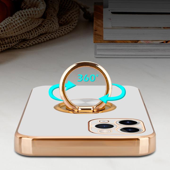 Actual product image Cadorabo Case for Apple iPhone 11 PRO MAX in TPU with camera protection and ring LM089 Style (Apple iPhone 11 Pro Max)