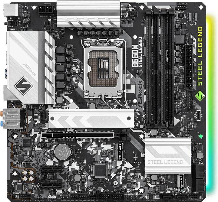 Actual product image AsRock B660M Steel Legend (LGA 1700, Intel B660, mATX)
