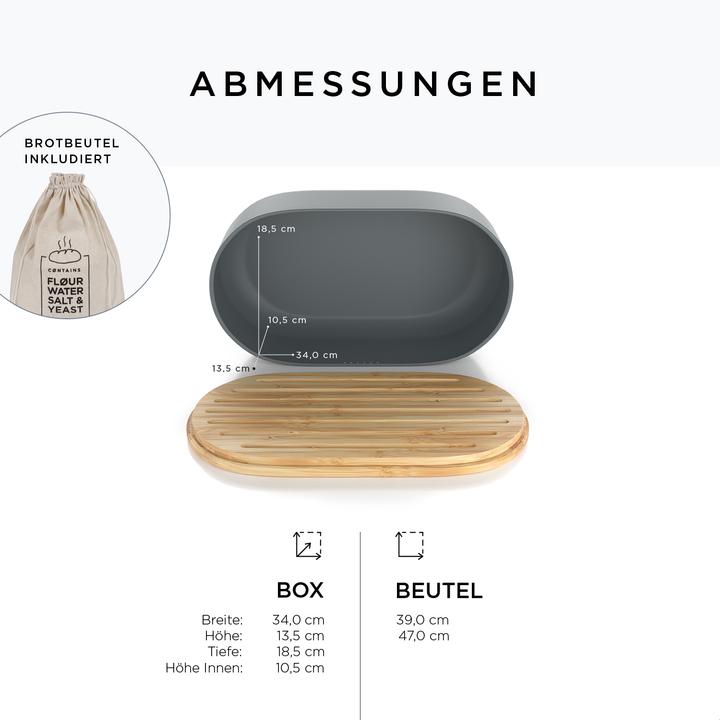 Produktbild Lars Nysøm Brotkasten mit Schneidebrett AEgte