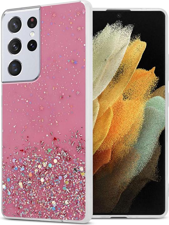 Actual product image Cadorabo TPU cover sparkling glitter (Samsung Galaxy S21 Ultra)
