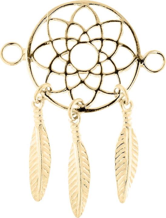 Immagine prodotto Leyda Connettore doppio boucle attrape-rêves (placcato oro 750 / oro 18 K, Argento 925)
