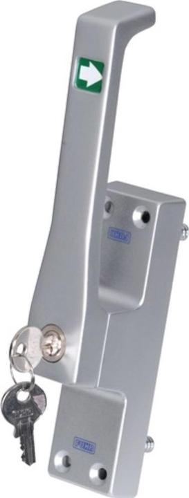 Image du produit Fuhr Verrou de porte 970Z DIN gauche argent anodisé barre ronde en alliage léger 10 mm