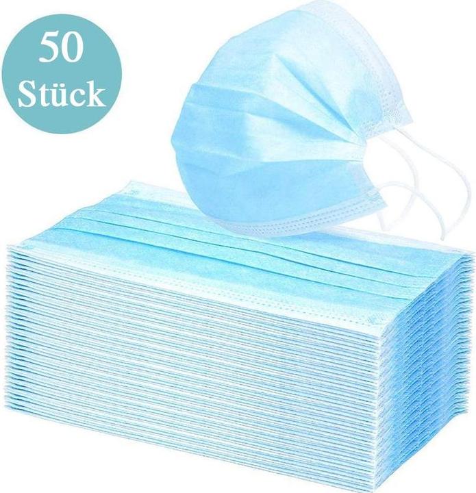 Hermex 50 Stück Hygienemasken Gesichtsmasken Nasenmasken Atemmasken (50 x)