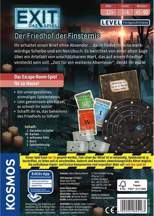 Image du produit Kosmos Sortie - Le cimetière des ténèbres (Allemand)