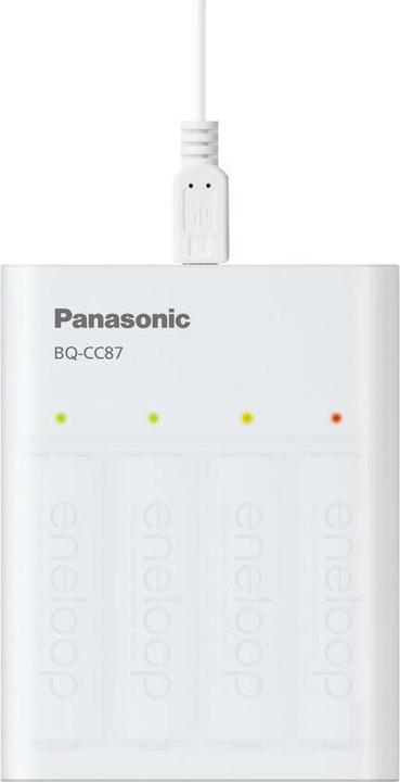 Immagine prodotto Panasonic caricatore da viaggio USB eneloop Smart Plus BQ-CC87 (4 pz., AA, AAA, 2000 mAh, Batteria + Caricabatterie)