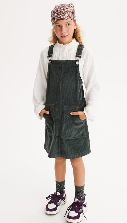 Actual product image La Redoute Collections Corduroy dungaree dress (94)