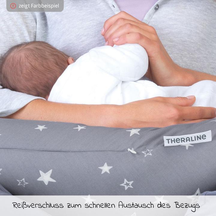 Image du produit Theraline Coussin d'allaitement "The Original" avec rembourrage en fibres creuses de polyester, y compris la (38 cm)