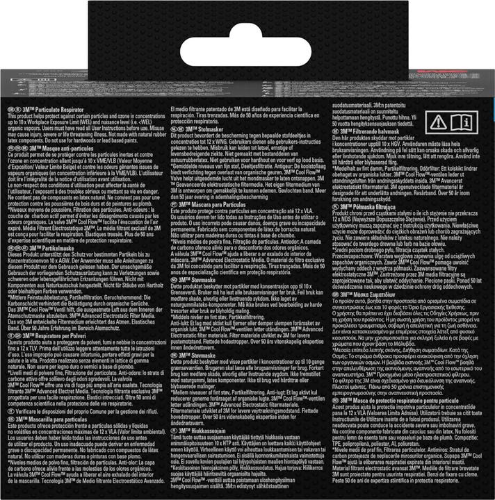 Image du produit 3M Masque de protection respiratoire, blanc (FFP3, 5 x)
