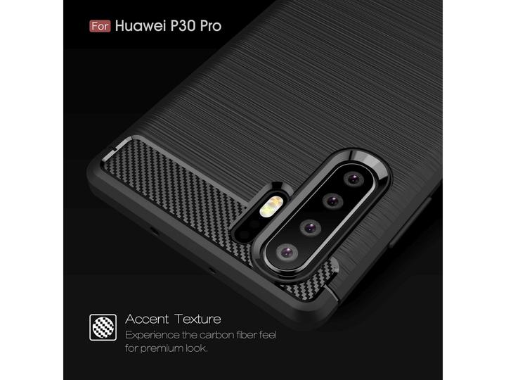 Produktbild Screenguard Huawei P30 Pro Hülle Carbon Brushed Soft TPU (Huawei P30 Pro)
