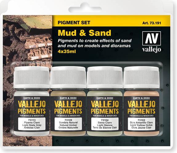 Produktbild Vallejo Mud and Sand Pigment-Set Farbpigmente