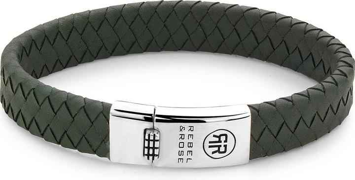 Produktbild Rebel & Rose Armband Braided Flat RR-L0148-S-L+ Herren (20 cm, Piel de becerro, Plata Esterlina 925)