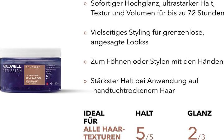 Immagine prodotto Goldwell Gel stilistico StyleSign Texture Lagoom Jam (Gel per capelli, 150 ml)
