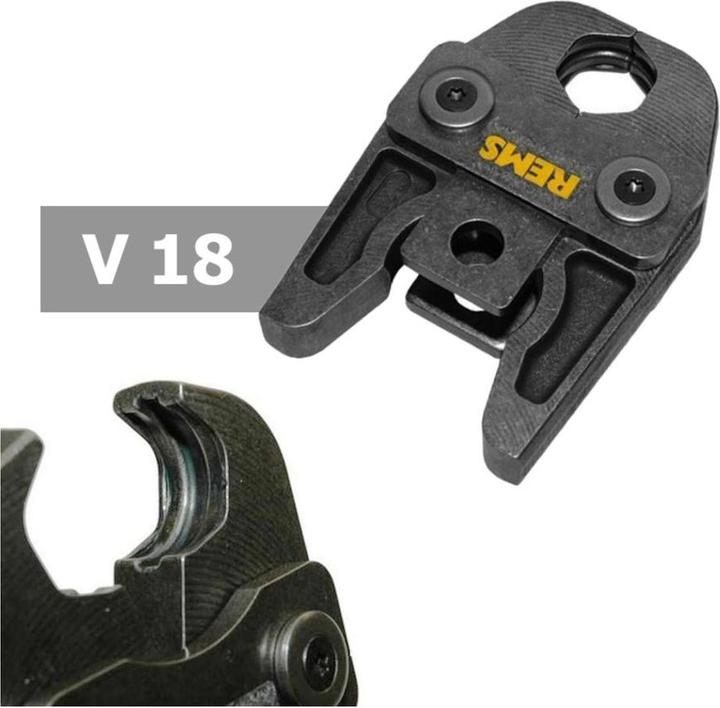 Actual product image Rems Pressing jaw pressing tongs standard V18 ( 570125 ) for ROMAX 4000 / Akku Press ACC etc (140 mm)
