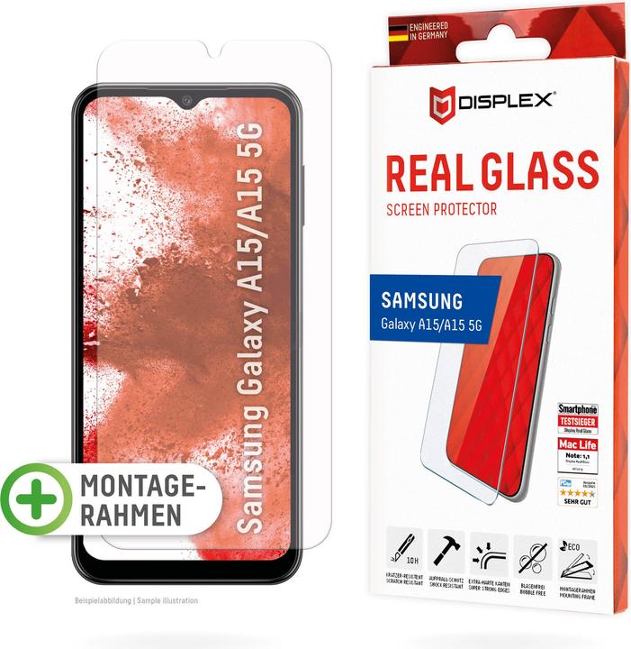 Immagine prodotto Displex Real Glass, 2D Panzerglas (1 Pezzo/i, Samsung Galaxy A15 5G)