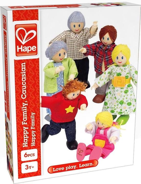 Actual product image Hape Doll family light skin colour