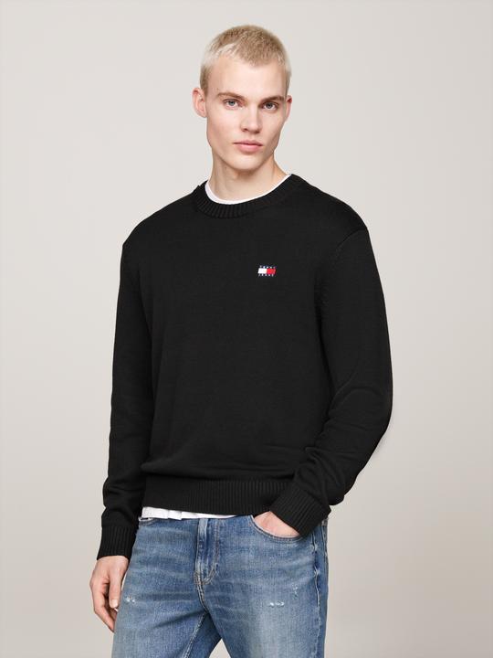 Produktbild Tommy Hilfiger Tommy Jeans Regular Badge Wolmix Trui - Zwart - Maat L (L)
