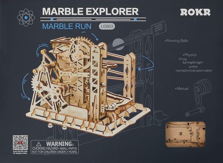 Actual product image Rokr Wooden marble run kit : Explorer (260 pieces)