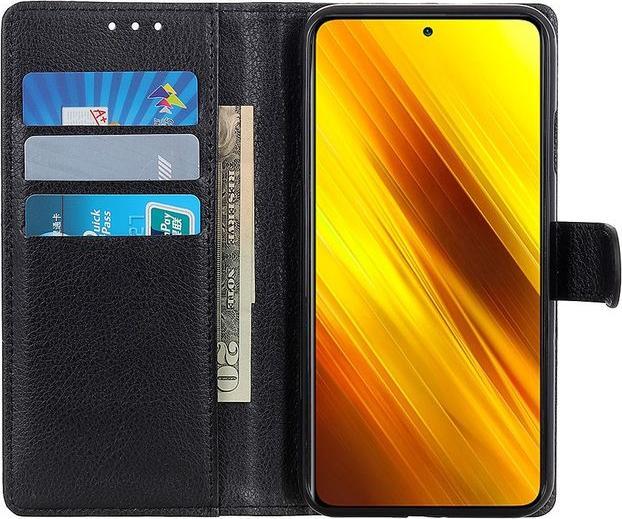 Actual product image MU Classic Litchi Leather Bookcover Series (Xiaomi Poco X3 NFC)