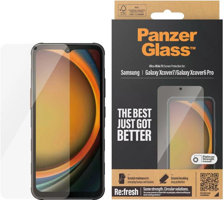 Actual product image PanzerGlass Ultra-Wide Fit (1 Piece, Samsung Galaxy XCover 6 Pro, Samsung Galaxy Xcover 7)