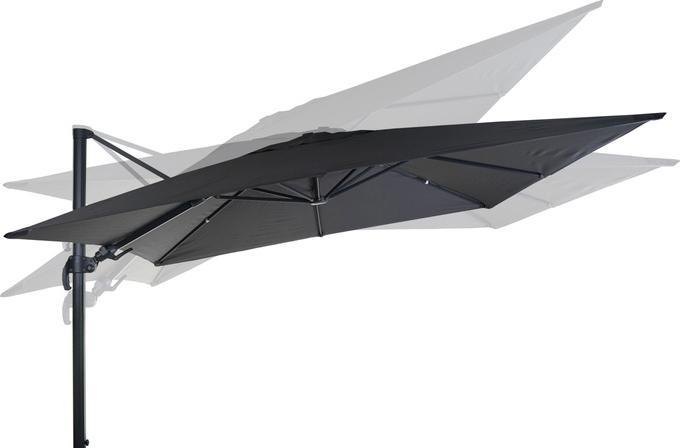 Produktbild Swisshandel24 Gastronomie-Ampelschirm, 3x4m (Ø5m) schwenkbar, Polyester/Alu 26kg anthrazit mit Ständer, drehbar (3 m)