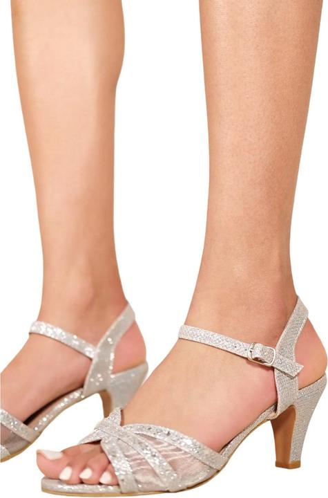 Actual product image Where's That From Womens/Ladies Jillian Diamante Mesh Strappy Shoes (36)
