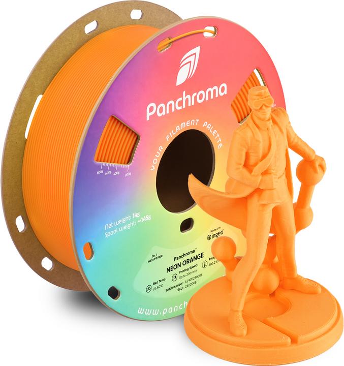 Immagine prodotto Polymaker Panchroma™ PLA Neon (PLA, 1.75 mm, 1000 g, Arancia)