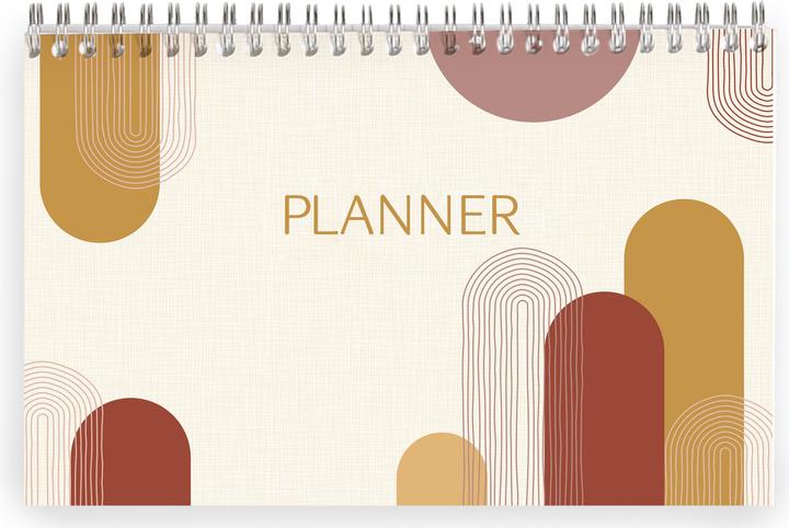 Produktbild Clairefontaine notizblock planer mit vollständiger bindung, kopfzeile, 53 bedruckte blätter terracotta