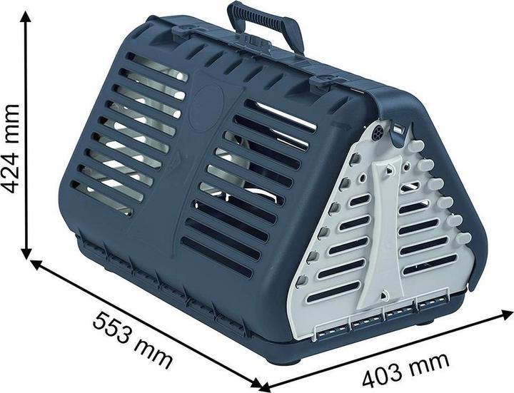 Image du produit Rotho TOBY Boîte de transport pliable avec roulettes (Chien, Chat, Respirant, Réflecteurs)